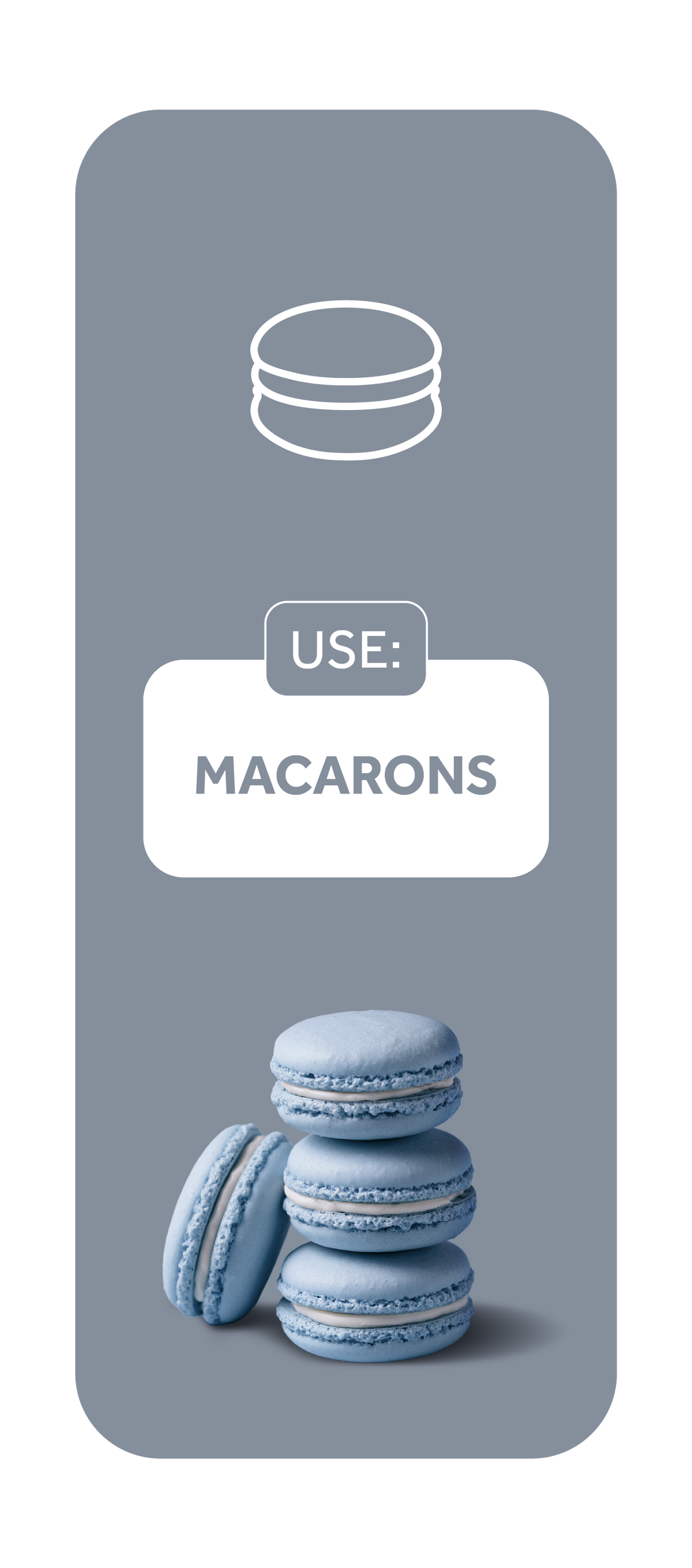 Macarons natural food coloring collection.